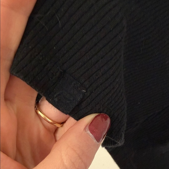 Fabletics Black Ribbed Tank Top with shelf bra - Picture 6 of 7